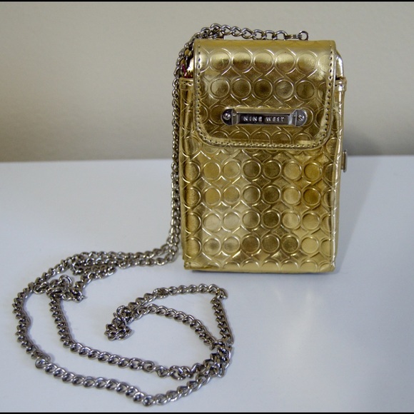 **REDUCED PRICE** Nine West gold small cross body