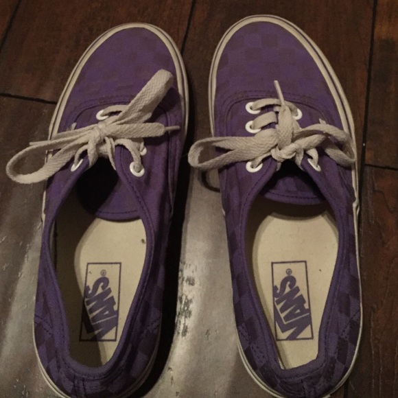 Purple checkered vans