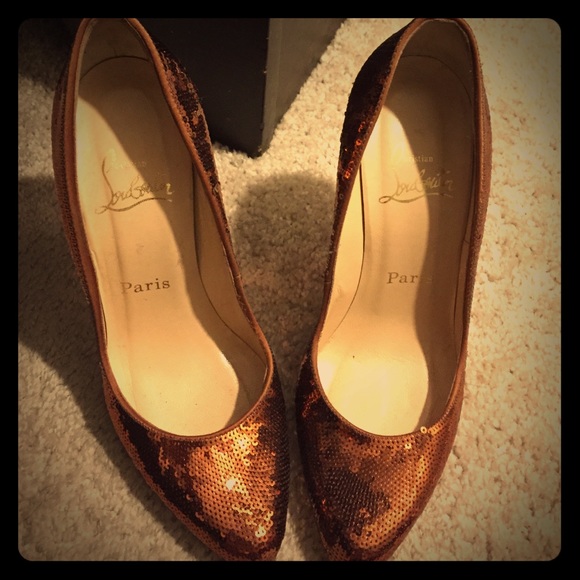 Louboutin Vintage Glitter Pumps