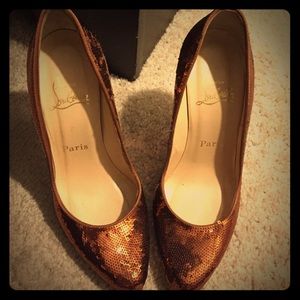 Louboutin Vintage Glitter Pumps