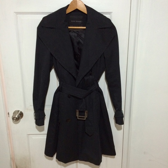 Zara black trench coat