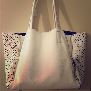 Adrianna Laser Cut White Tote