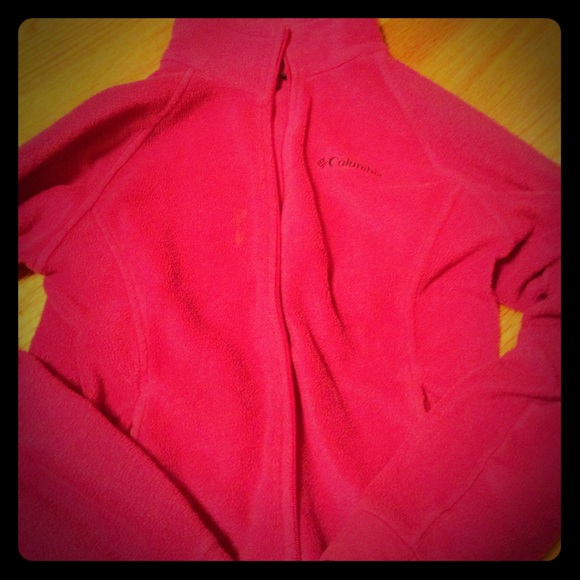 Pink fleece coat