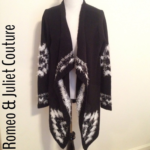 Romeo & Juliet Couture Sweaters - WEEKEND SALE! R&J Couture Aztec Eyelash Cardigan