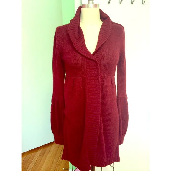 Long cozy sweater coat
