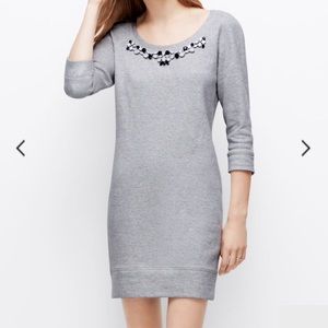 Bejeweled sweatshirt dress
