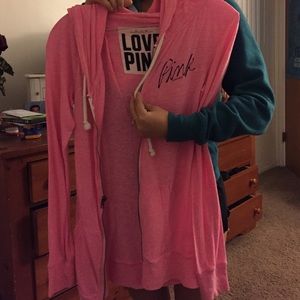 🚨SOLD🚨PINK zip up sweater