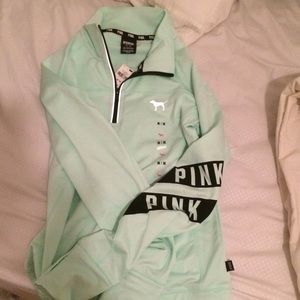 NWT PINK VS mint green yoga zip up