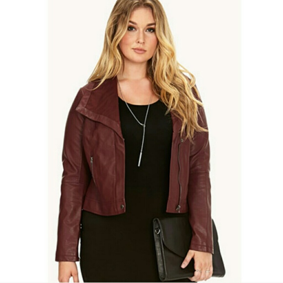 Burgundy leather jacket