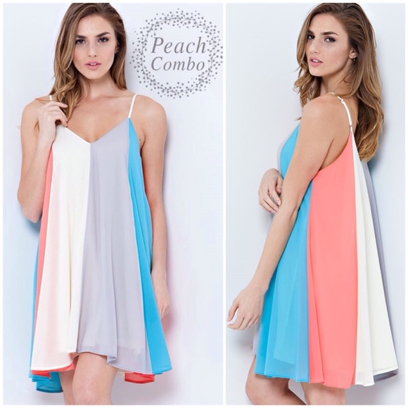 "Cotton Candy" Colorblock Dress - Picture 4 of 4