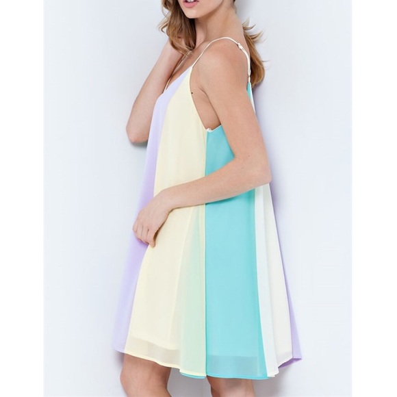 "Cotton Candy" Colorblock Dress - Picture 2 of 4