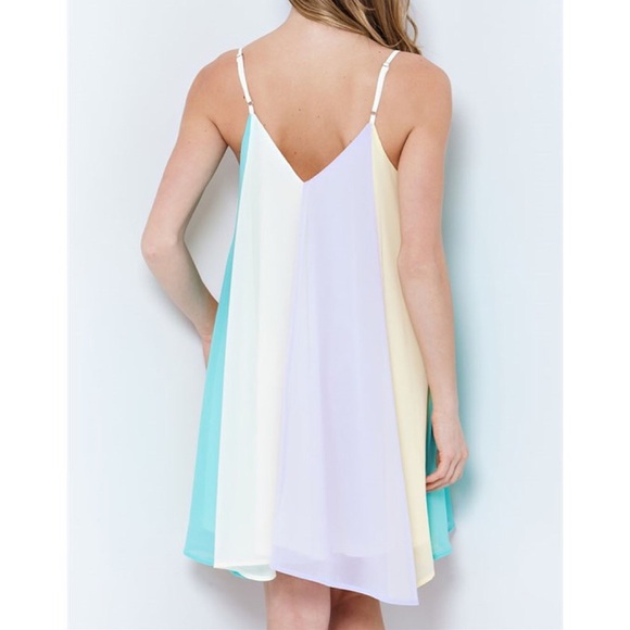 "Cotton Candy" Colorblock Dress - Picture 3 of 4