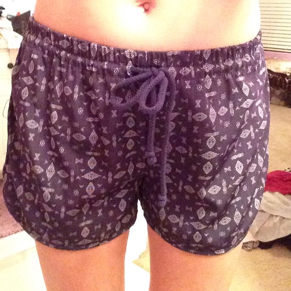 Navy Aztec Shorts