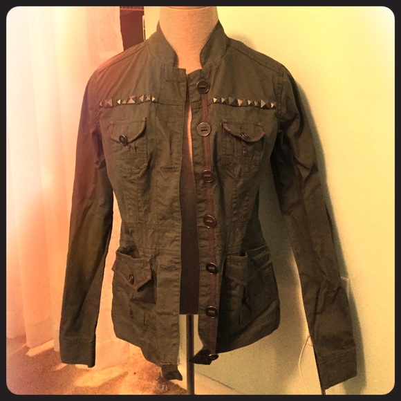Military jacket, olive green