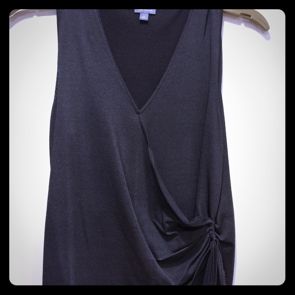 Dark brown draped top worn once - Picture 1 of 3