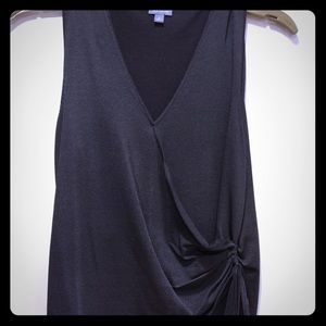 Dark brown draped top worn once