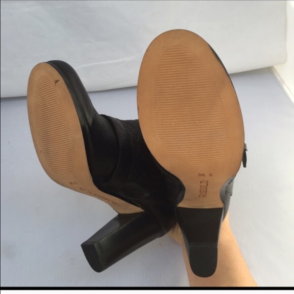 Rosegold black leather bootie Sz 8.5 new - Picture 3 of 4