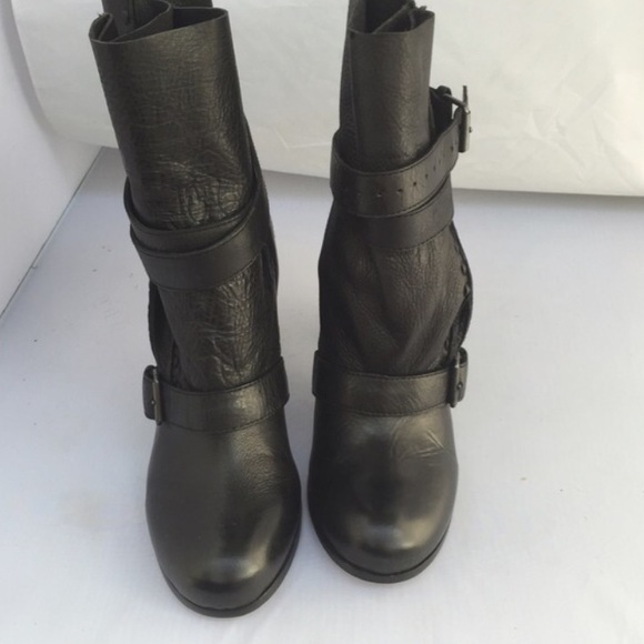Rosegold black leather bootie Sz 8.5 new - Picture 4 of 4