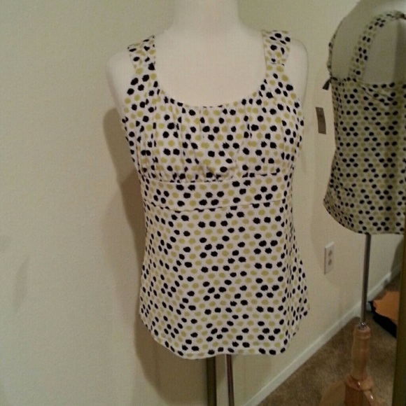 Ann Taylor Tops - Green, black and white top