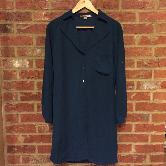 F21 long shirt dress