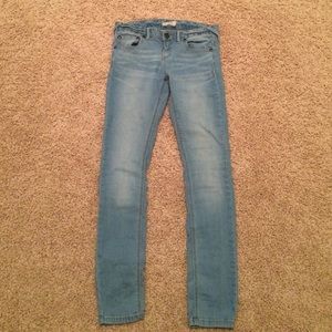 Faded Light Blue Denim Jeans