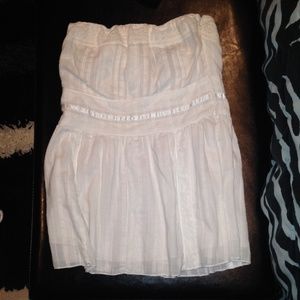 Strapless white top