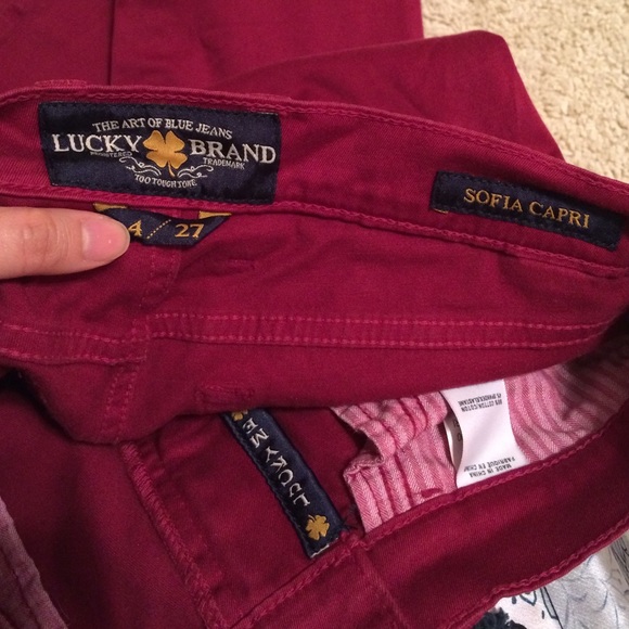 Lucky brand wine ankle Capri - Picture 5 of 6
