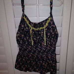 Floral patterned top; cute with black jeans