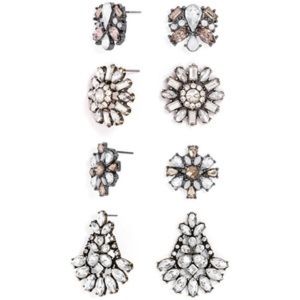 Baublebar sparkly 4 sets of earrings - great gift