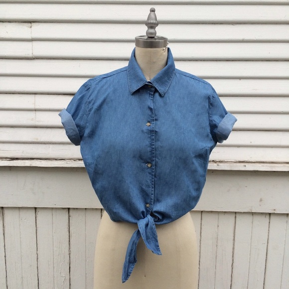 American Apparel Tops - Final Price‼️American Apparel Denim button shirt!