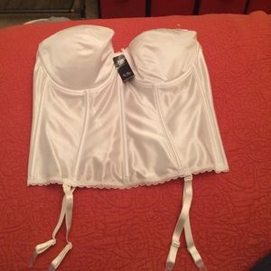 White long lines corset bra