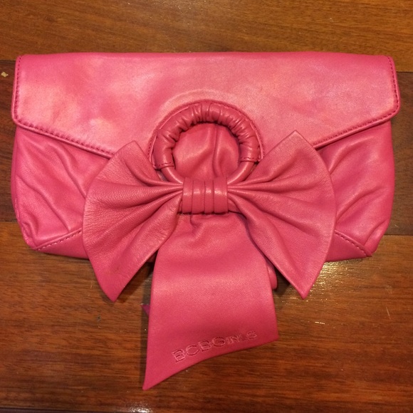 BCBGirls pink clutch
