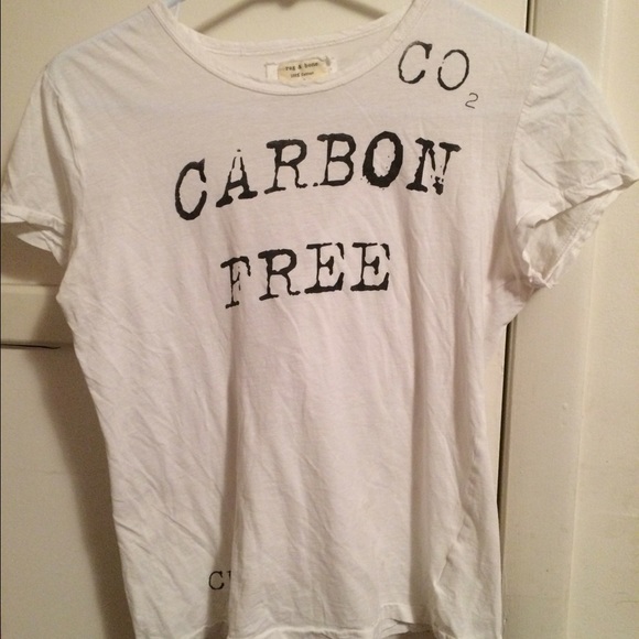 Rag & Bone 100% Cotton T-Shirt "Carbon Free"