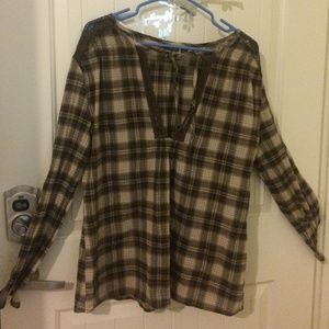 Long sleeve peasant top