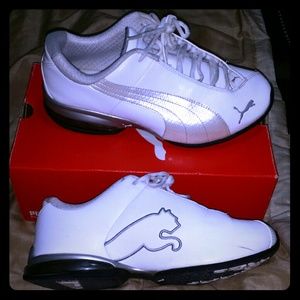 PUMA youth size 7 white shoes