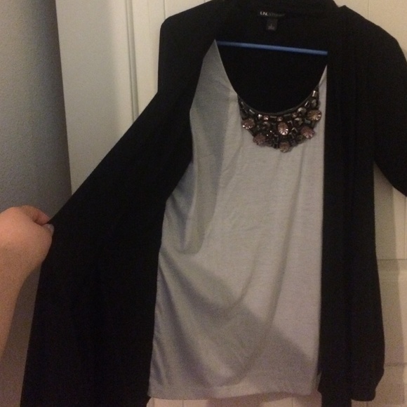 Long sleeve top with jeweled collar - Picture 3 of 3