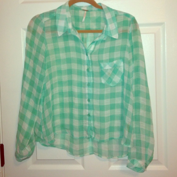 Free People Checkered Blouse!