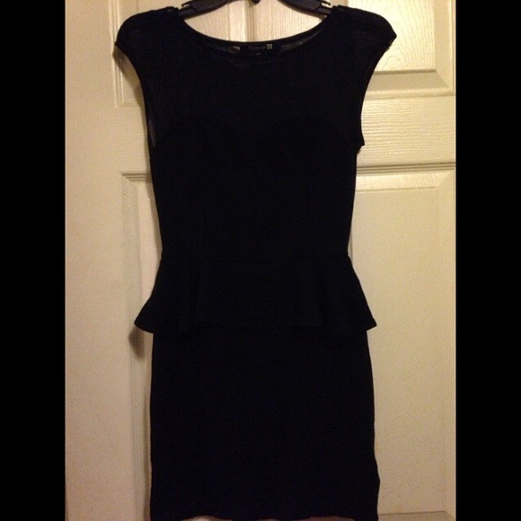 Little black peplum dress