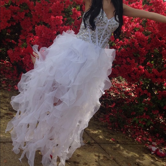White prom dress