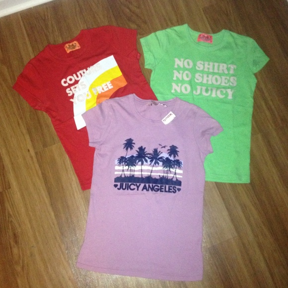 Set of three juicy couture graphic tees one nwt