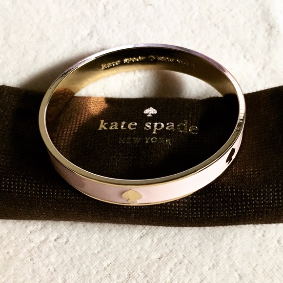 kate spade Jewelry - 🎀 Kate Spade Pink Bangle with "♠️" gold around it