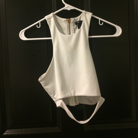 White crop top