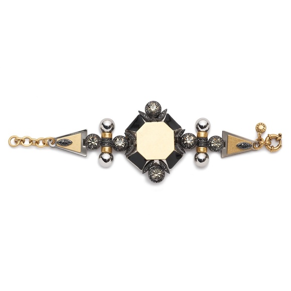J crew metal medallion bracelet