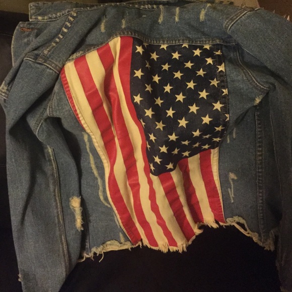 UNIF spiked American denim jacket NWT final sale