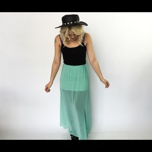 Sheer maxi skirt