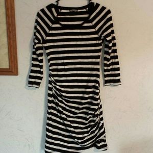 EXPRESS black & white striped dress
