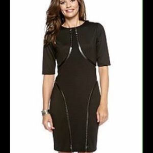 NEW LEATHER DETAIL DRESS! FASHION MUST HAVE NWT