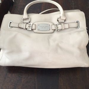 Cream Mickael Kors Leather purse