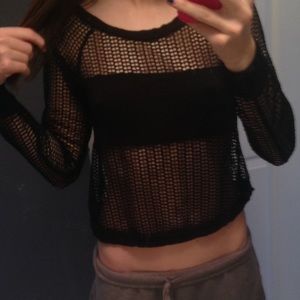 Black Netted Sweater