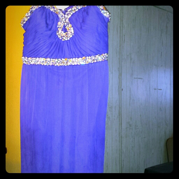 Floorlength  Royal Purple Formal Dress
